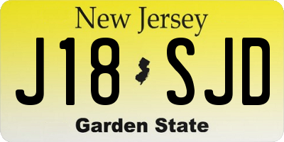 NJ license plate J18SJD