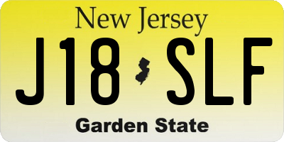 NJ license plate J18SLF