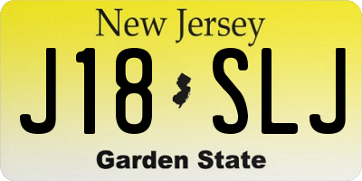 NJ license plate J18SLJ