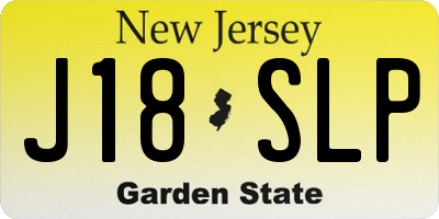 NJ license plate J18SLP