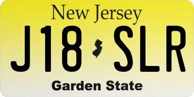 NJ license plate J18SLR