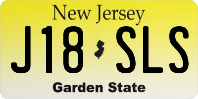 NJ license plate J18SLS