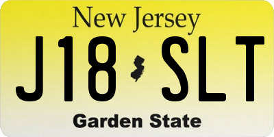 NJ license plate J18SLT