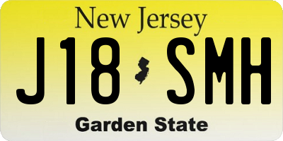 NJ license plate J18SMH