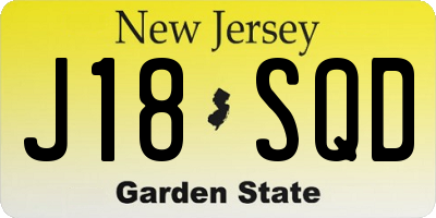 NJ license plate J18SQD