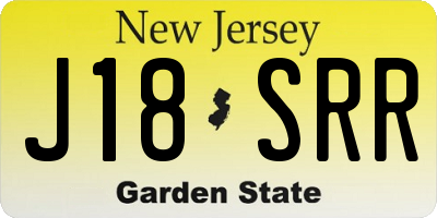 NJ license plate J18SRR