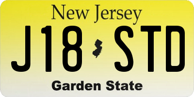 NJ license plate J18STD
