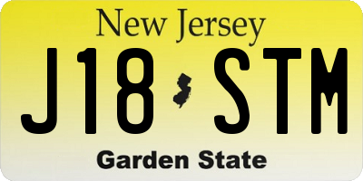 NJ license plate J18STM