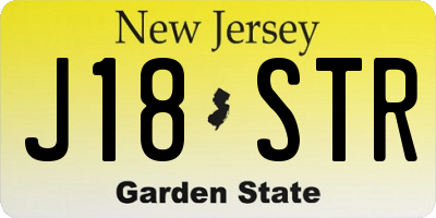 NJ license plate J18STR