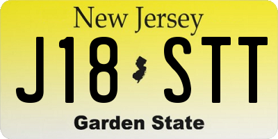 NJ license plate J18STT