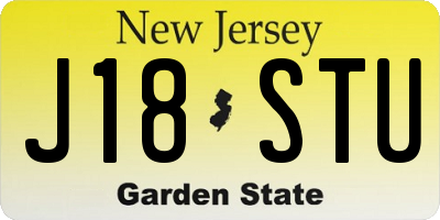 NJ license plate J18STU