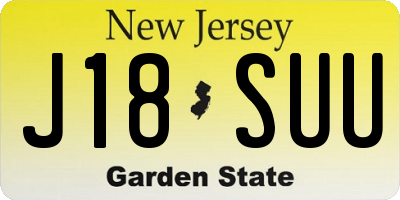 NJ license plate J18SUU