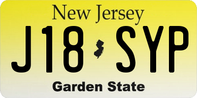 NJ license plate J18SYP