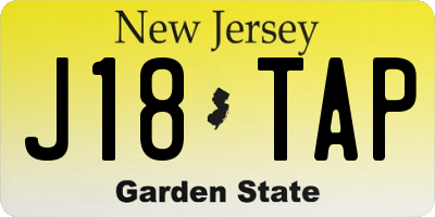 NJ license plate J18TAP