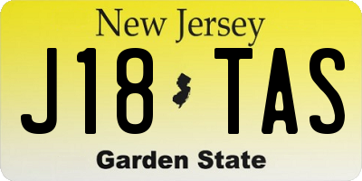 NJ license plate J18TAS