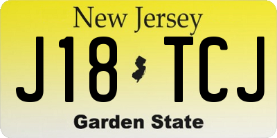 NJ license plate J18TCJ