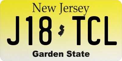 NJ license plate J18TCL