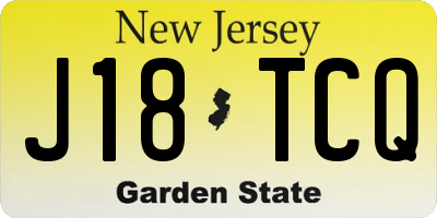 NJ license plate J18TCQ