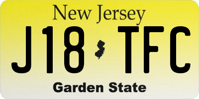 NJ license plate J18TFC