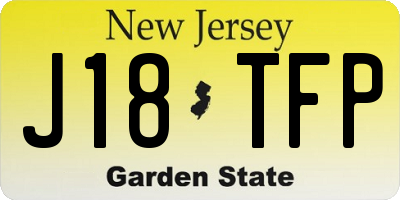 NJ license plate J18TFP