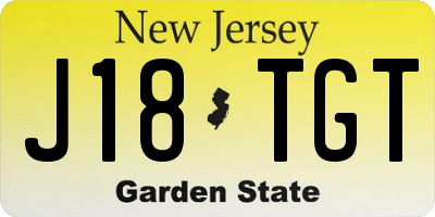 NJ license plate J18TGT