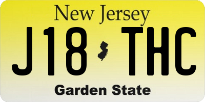 NJ license plate J18THC