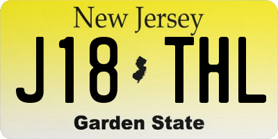 NJ license plate J18THL