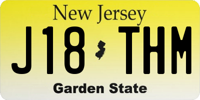 NJ license plate J18THM