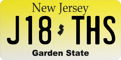NJ license plate J18THS