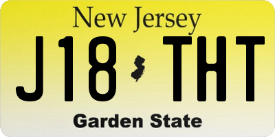 NJ license plate J18THT