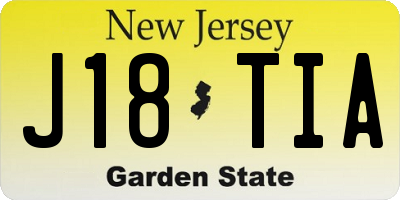NJ license plate J18TIA