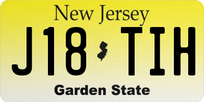 NJ license plate J18TIH