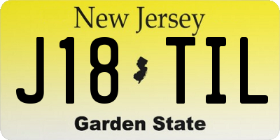 NJ license plate J18TIL