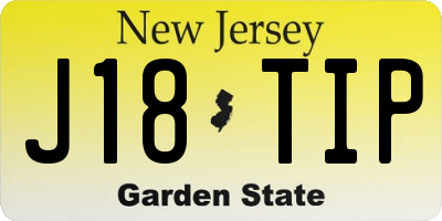 NJ license plate J18TIP