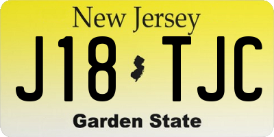 NJ license plate J18TJC
