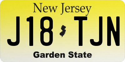 NJ license plate J18TJN