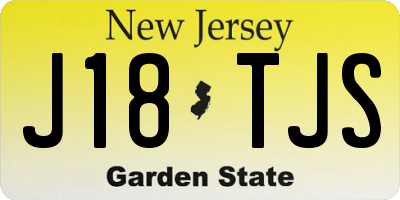 NJ license plate J18TJS