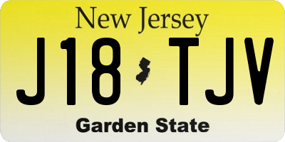 NJ license plate J18TJV
