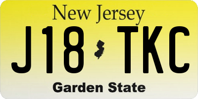 NJ license plate J18TKC