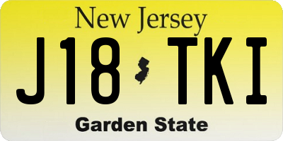 NJ license plate J18TKI