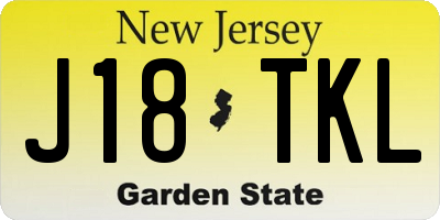 NJ license plate J18TKL