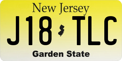 NJ license plate J18TLC