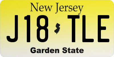 NJ license plate J18TLE