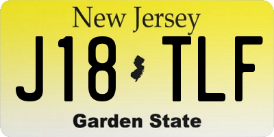 NJ license plate J18TLF