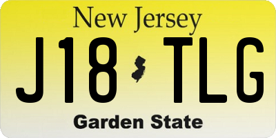 NJ license plate J18TLG