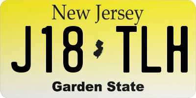 NJ license plate J18TLH