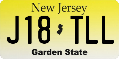NJ license plate J18TLL