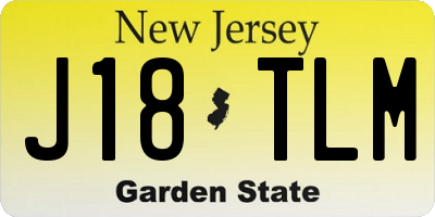 NJ license plate J18TLM