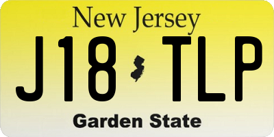 NJ license plate J18TLP
