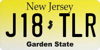 NJ license plate J18TLR
